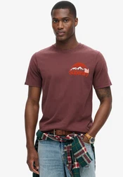 Superdry Rundhalsshirt GREAT OUTDOOR CHEST GRAPHC TEE braun