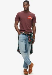 Superdry Rundhalsshirt GREAT OUTDOOR CHEST GRAPHC TEE braun