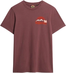 Superdry Rundhalsshirt GREAT OUTDOOR CHEST GRAPHC TEE braun