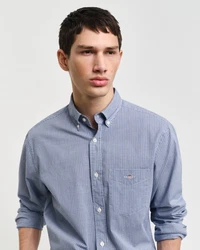 Gant Langarmhemd POPLIN MICRO GINGHAM SHIRT Regular Fit Grau/Blau/Hellblau/Hellgrau