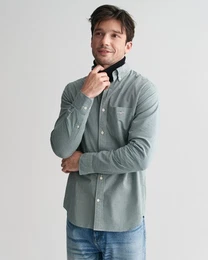 Langarmhemd REG POPLIN MICRO GINGHAM SHIRT Regular Fit Popeline Hemd mit Vichy-Minikaro