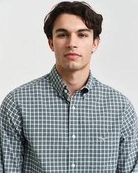 Gant Langarmhemd REG POPLIN SMALL CHECK SHIRT Regular Fit deep forest grn