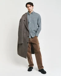 Gant Langarmhemd REG POPLIN SMALL CHECK SHIRT Regular Fit deep forest grn
