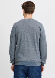 BLEND Pullover Bruton V-Ausschnitt Grau/Blau/Dunkelblau/Hellblau