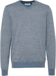 BLEND Pullover Bruton V-Ausschnitt Grau/Blau/Dunkelblau/Hellblau