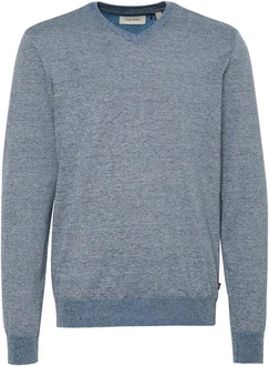 BLEND Pullover Bruton V-Ausschnitt Grau/Blau/Dunkelblau/Hellblau