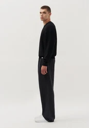 studio seidensticker Strickpullover Studio Langarm Rundhals Schwarz