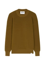 studio seidensticker Strickpullover Studio Langarm Rundhals Dunkelgrün/Braun/Grün/Khaki