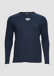 Langarmshirt Longsleeve mit Print-Detail Logo