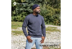 Hhenhorn Rundhalspullover Wallster Sweatshirt Dunkelblau/Schwarz/Dunkelgrau