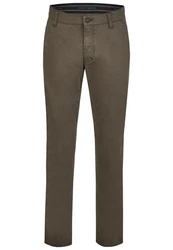 Club of Comfort Chinohose Garvey Chino/Flat Front Khaki/Dunkelgrün