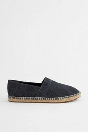 Espadrilles aus Jeansstoff mit Rschen Espadrille (1-tlg)