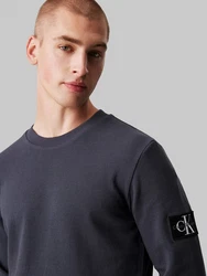 Calvin Klein Jeans Langarmshirt Badge Waffle LS Tee Dunkelgrau/Schwarz/Grau/Dunkelblau