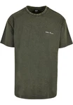 URBAN CLASSICS T-Shirt Oversized Small Embroidery Tee Dunkelgrün/Grün