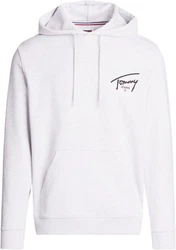 Tommy Jeans Kapuzensweatshirt TJM REG ENTRY GRAPHIC HOODIE Grau/Weiß/Braun