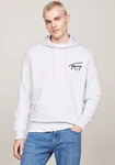 Tommy Jeans Kapuzensweatshirt TJM REG ENTRY GRAPHIC HOODIE Grau/Weiß/Braun