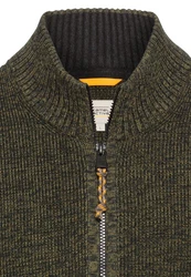 camel active Strickjacke mit Stehkragen 