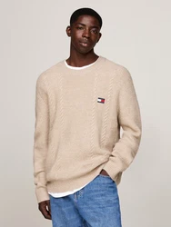 Tommy Jeans Sweatshirt TJM SLIM CABLE KNIT CNECK 