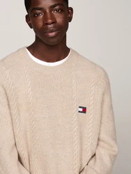 Tommy Jeans Sweatshirt TJM SLIM CABLE KNIT CNECK 