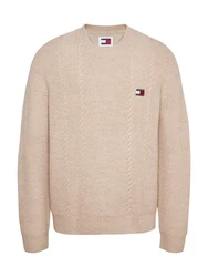 Tommy Jeans Sweatshirt TJM SLIM CABLE KNIT CNECK 
