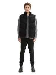 TOM TAILOR Denim Steppweste schwarz