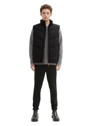 TOM TAILOR Denim Steppweste schwarz