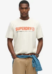 Superdry Rundhalsshirt UTILITY SPORT LOGO LOOSE TEE grau