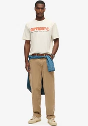 Superdry Rundhalsshirt UTILITY SPORT LOGO LOOSE TEE grau