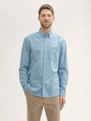 TOM TAILOR Langarmhemd Hellblau/Blau