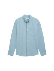TOM TAILOR Langarmhemd Hellblau/Blau