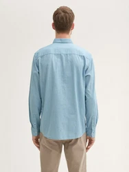 TOM TAILOR Langarmhemd Hellblau/Blau