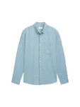 TOM TAILOR Langarmhemd Hellblau/Blau