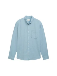 TOM TAILOR Langarmhemd Hellblau/Blau