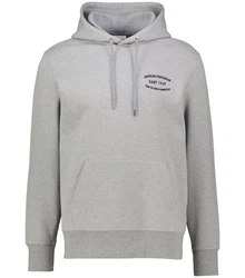 Gant Sweatshirt Hoodie Regular Fit Grau/Hellgrau
