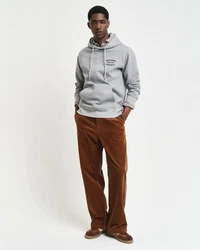 Gant Sweatshirt Hoodie Regular Fit Grau/Hellgrau