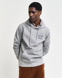 Gant Sweatshirt Hoodie Regular Fit Grau/Hellgrau