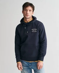 Gant Sweatshirt Hoodie Regular Fit Dunkelblau/Blau