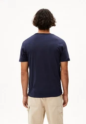 Armedangels T-Shirt JAAMES Schwarz/Dunkelblau