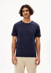 Armedangels T-Shirt JAAMES Schwarz/Dunkelblau