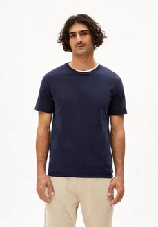 Armedangels T-Shirt JAAMES Schwarz/Dunkelblau