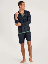 CALIDA DSW Balancing Herren Pyjamahose Dunkelblau/Türkis/Blau/Hellblau