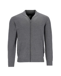 Strickjacke Strukturierte Strickjacke mit Blousonkragen