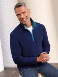Sieh an! Sweater Fleeceshirt Dunkelblau/Blau/Grau/Hellblau/Türkis