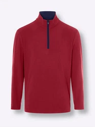 Sieh an! Sweater Fleeceshirt Dunkelrot/Rot