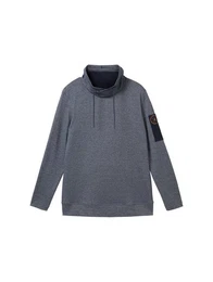 Langarmshirt Strukturierte Sweatjacke mit Kapuze