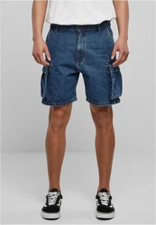 URBAN CLASSICS Shorts Cargo Jeansshorts Herren Blau/Dunkelblau/Hellblau