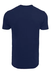 Merchcode Herren Caution Hot T-Shirt Round Neck Dunkelblau/Beige/Braun/Hellblau