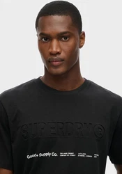Superdry Rundhalsshirt UTILITY SPORT LOGO LOOSE TEE schwarz