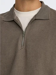 Only & Sons Shirt 'ONSTREVOR' Grau/Braun/Khaki