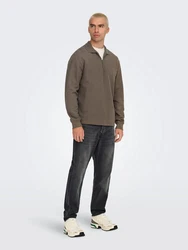Only & Sons Shirt 'ONSTREVOR' Grau/Braun/Khaki